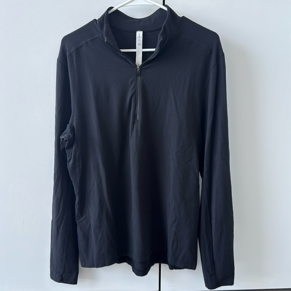 Lululemon Half Zip Pullover Mens Medium Black